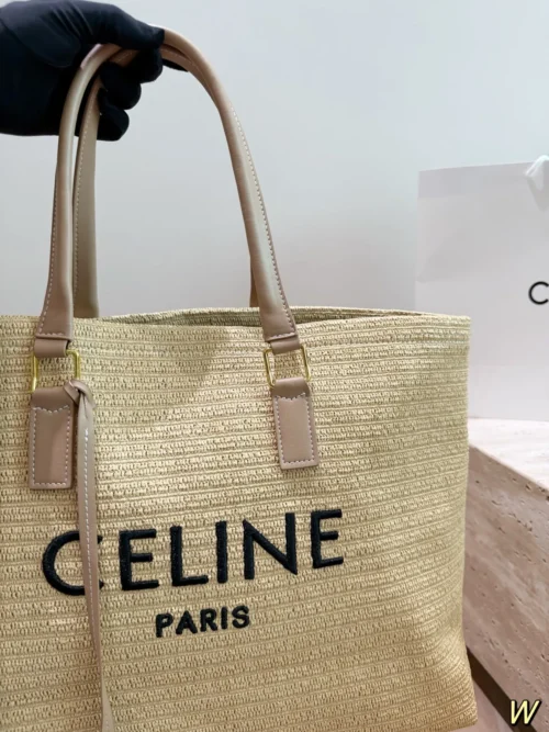 Celine Raffia Tote Bag 40x31cm