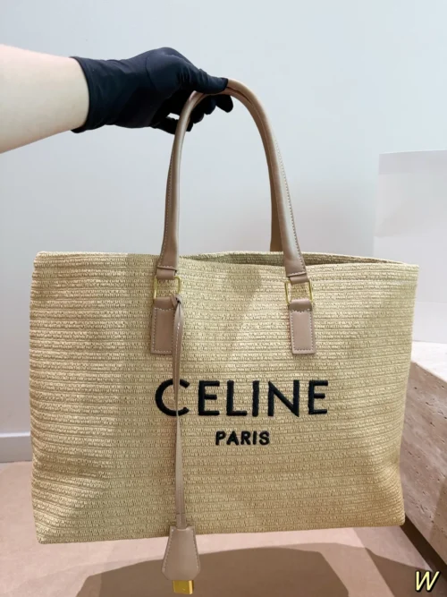 Celine Raffia Tote Bag 40x31cm