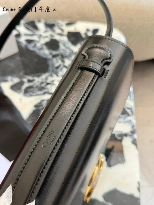 Celine Triomphe Gold Calfskin Handbag