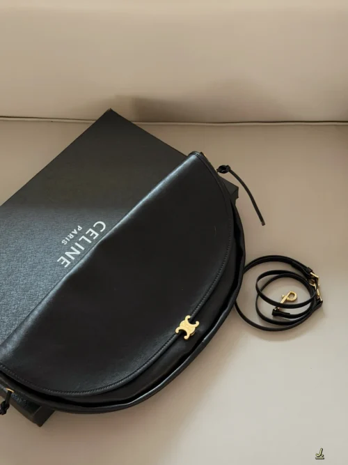 Celine Triomphe Black Messenger Bag