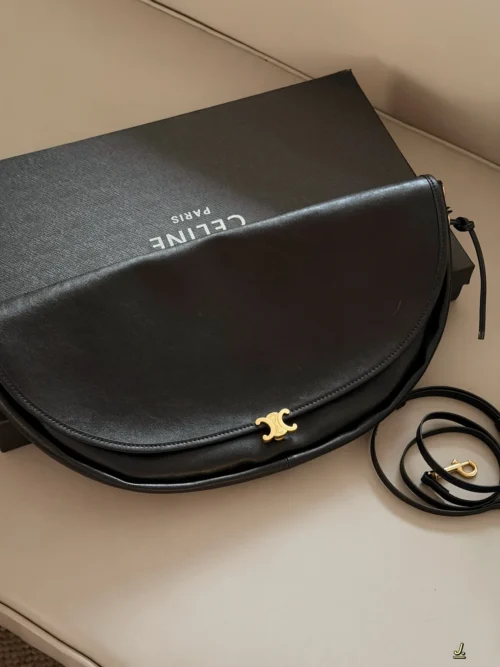 Celine Triomphe Black Messenger Bag