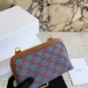 Celine Triomphe Monogram Denim Clutch Bag
