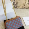 Celine Triomphe Monogram Denim Clutch Bag