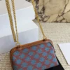 Celine Triomphe Monogram Denim Clutch Bag