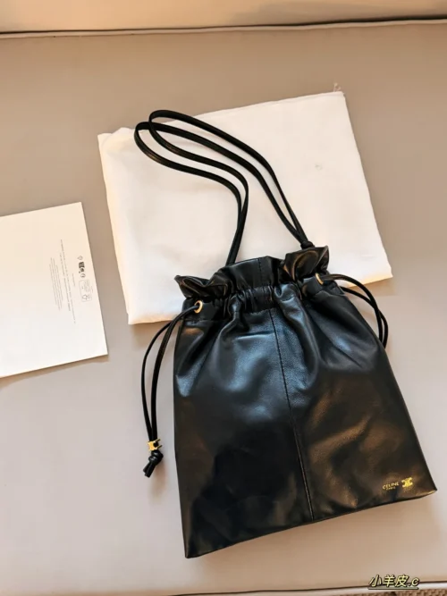 Celine Black Lambskin Bag Style 0194