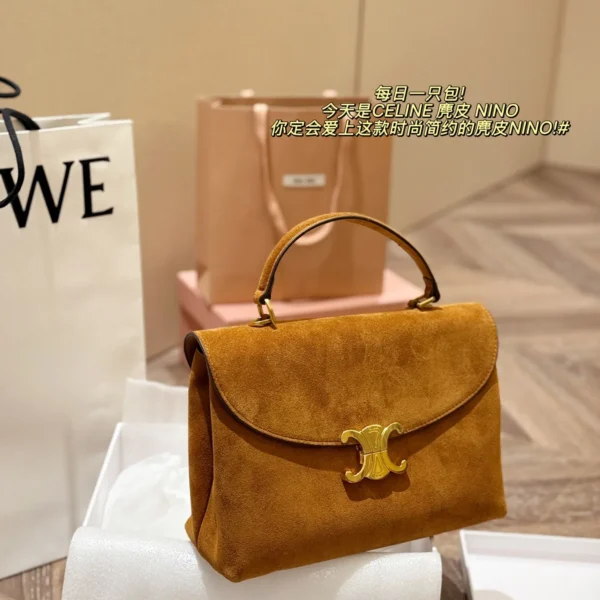 CELINE0195-01 Celine Nino Suede Bag