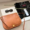 Celine Triomphe Black Calfskin Messenger Bag