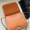 Celine Triomphe Black Calfskin Messenger Bag
