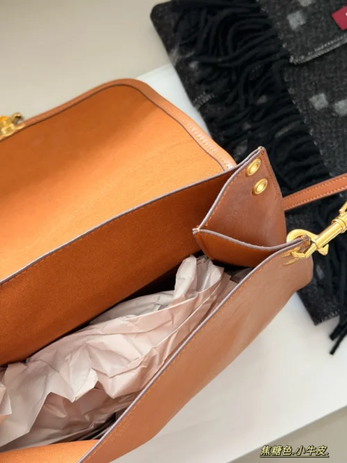 Celine Triomphe Black Calfskin Messenger Bag