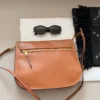 Celine Triomphe Black Calfskin Messenger Bag