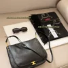 Celine Triomphe Black Calfskin Messenger Bag Style 0197
