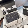 Chanel Brown Leather Top Handle Bag