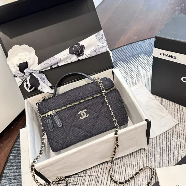 Chanel Brown Leather Top Handle Bag