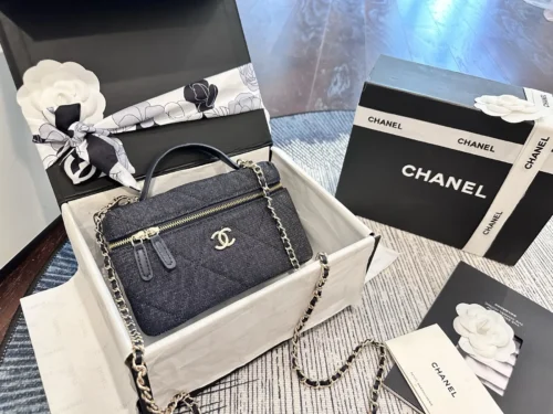 Chanel Brown Leather Top Handle Bag