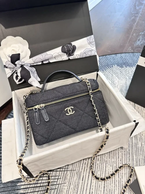 Chanel Brown Leather Top Handle Bag