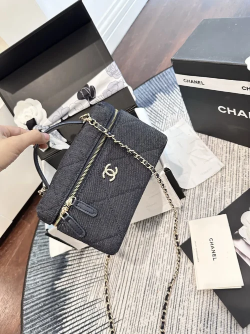 Chanel Brown Leather Top Handle Bag
