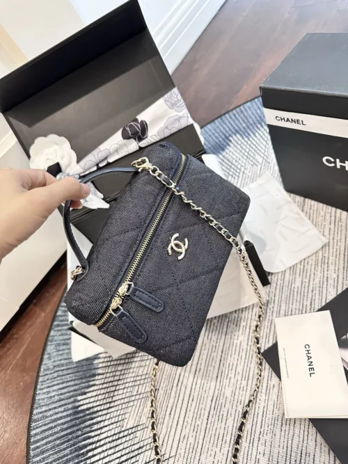 Chanel Brown Leather Top Handle Bag