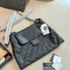 Chanel Gabrielle Large Black Quilted Leather Hobo Bag
