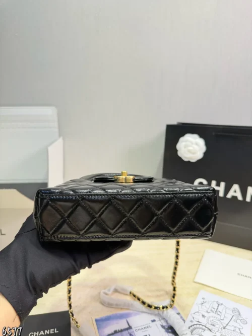Chanel Kelly Large Chain Lambskin Bag