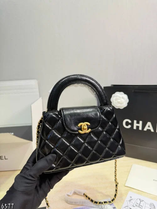 Chanel Kelly Large Chain Lambskin Bag