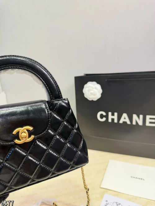 Chanel Kelly Large Chain Lambskin Bag