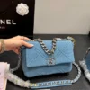 Chanel Classic Flap Quilted Denim Crossbody Bag Style 0023