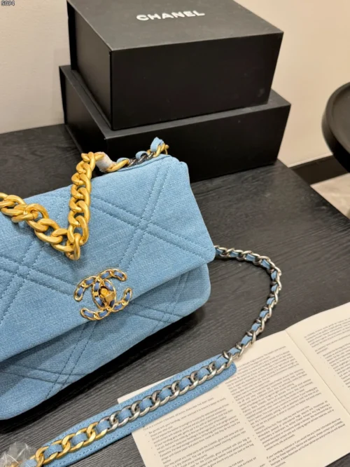 Chanel Classic Flap Quilted Denim Crossbody Bag Style 0023