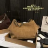 Chanel Silver Chain Suede Bucket Bag Style 0033