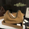 Chanel Silver Chain Suede Bucket Bag Style 0033