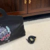 Chanel Black Leather Top Handle Bag