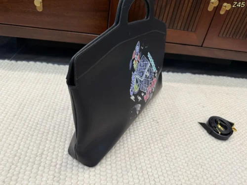 Chanel Black Leather Top Handle Bag