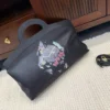 Chanel Black Leather Top Handle Bag