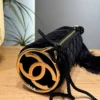 Chanel Classic Flap Quilted Velvet Clutch Bag