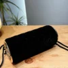 Chanel Classic Flap Quilted Velvet Clutch Bag