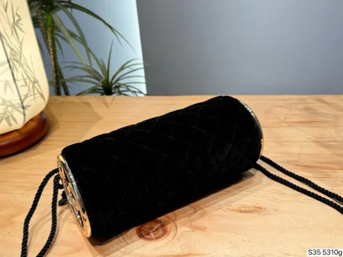 Chanel Classic Flap Quilted Velvet Clutch Bag