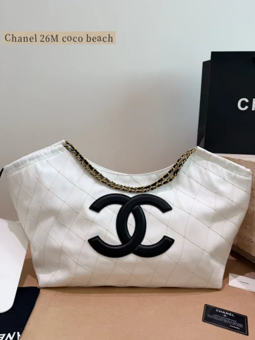 Chanel Classic Flap Black Quilted Denim Tote Bag
