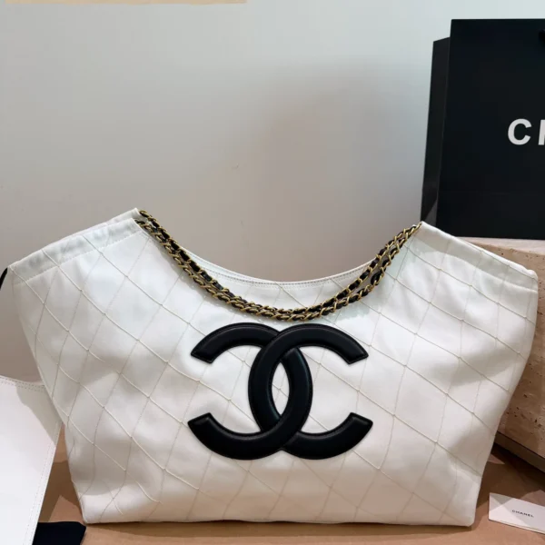 Chanel Classic Flap Black Quilted Denim Tote Bag