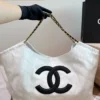 Chanel Classic Flap Black Quilted Denim Tote Bag