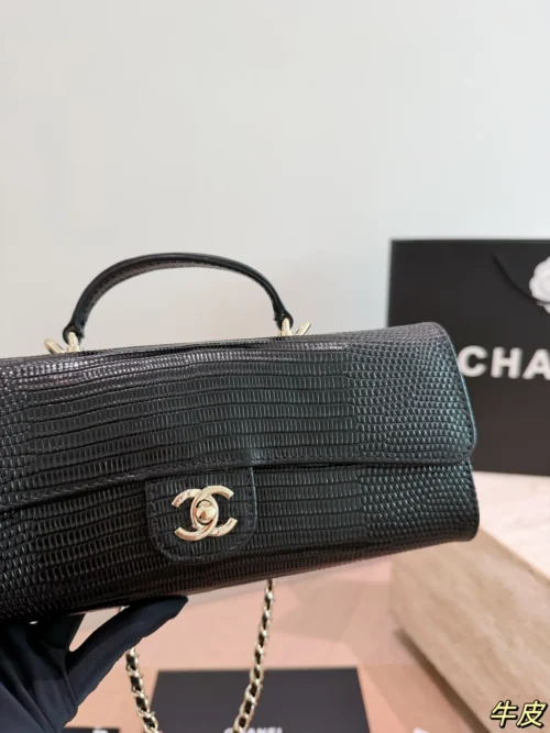 Chanel Gold Chain Clutch Bag