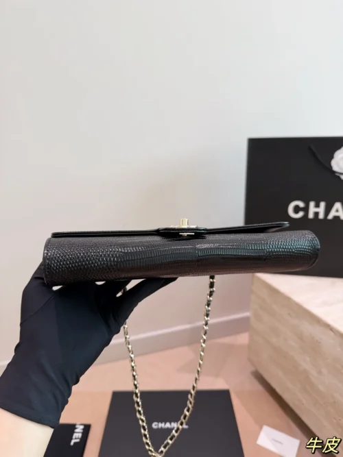 Chanel Gold Chain Clutch Bag