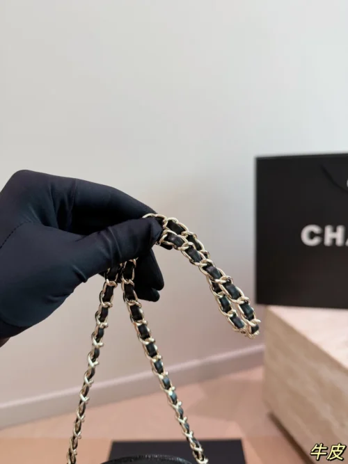 Chanel Gold Chain Clutch Bag