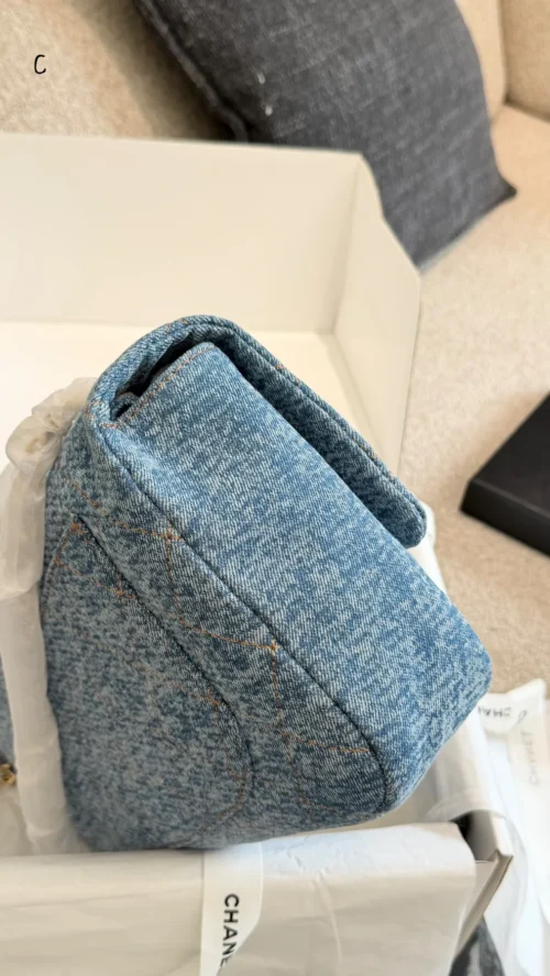 Chanel Classic Flap Blue Quilted Denim Bag