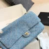 Chanel Classic Flap Blue Quilted Denim Bag