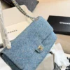 Chanel Classic Flap Blue Quilted Denim Bag
