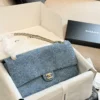 Chanel Classic Flap Blue Quilted Denim Bag