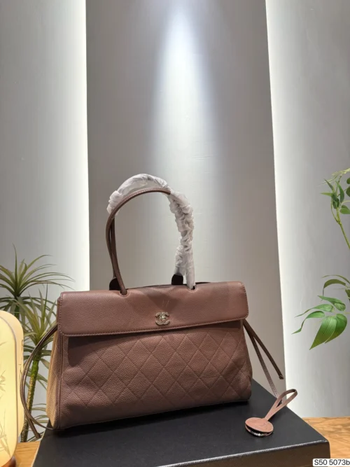 Chanel Gold Leather Handbag
