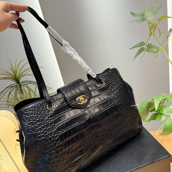 Chanel Green Drawstring Top Handle Bag