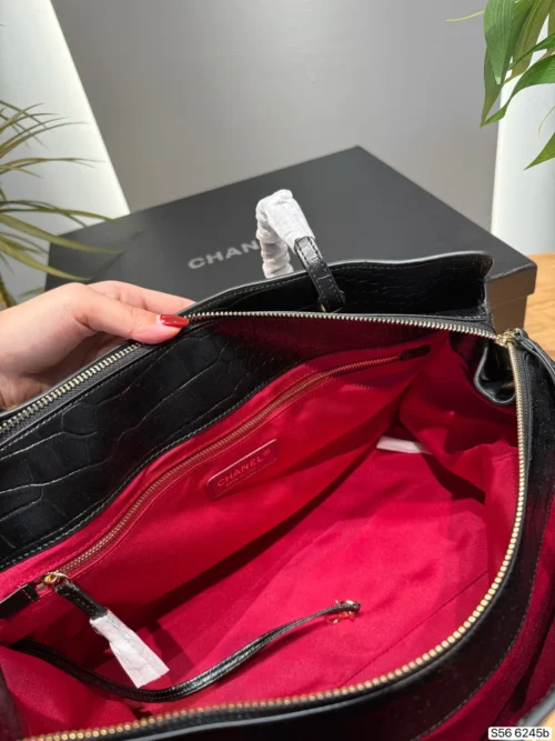 Chanel Green Drawstring Top Handle Bag