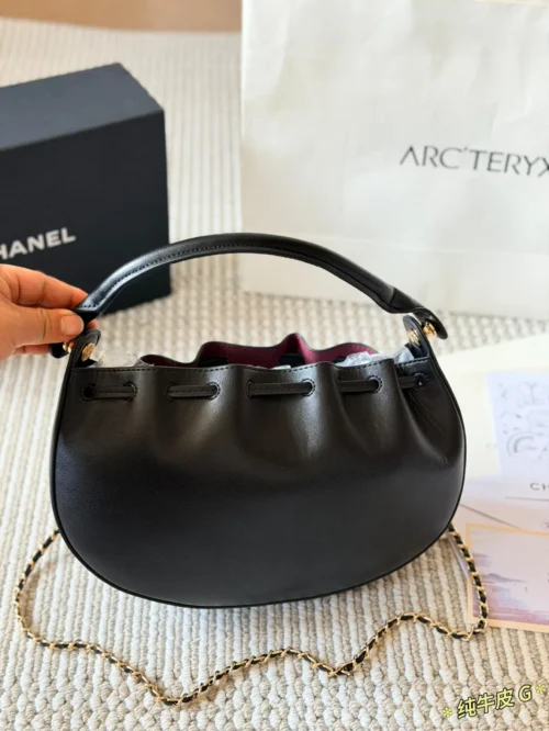 Chanel Black Chain Calfskin Crossbody Bag