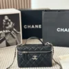 Chanel Classic Flap Quilted Denim Vanity Bag